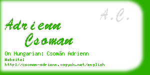 adrienn csoman business card